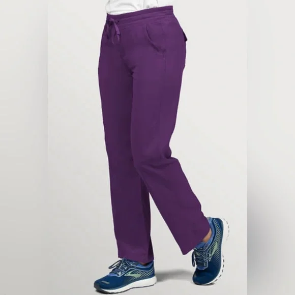 Women’s scrubs, Willow Brook Bella Pull On Cargo Pant, eggplant/purple color - Picture 3 of 6